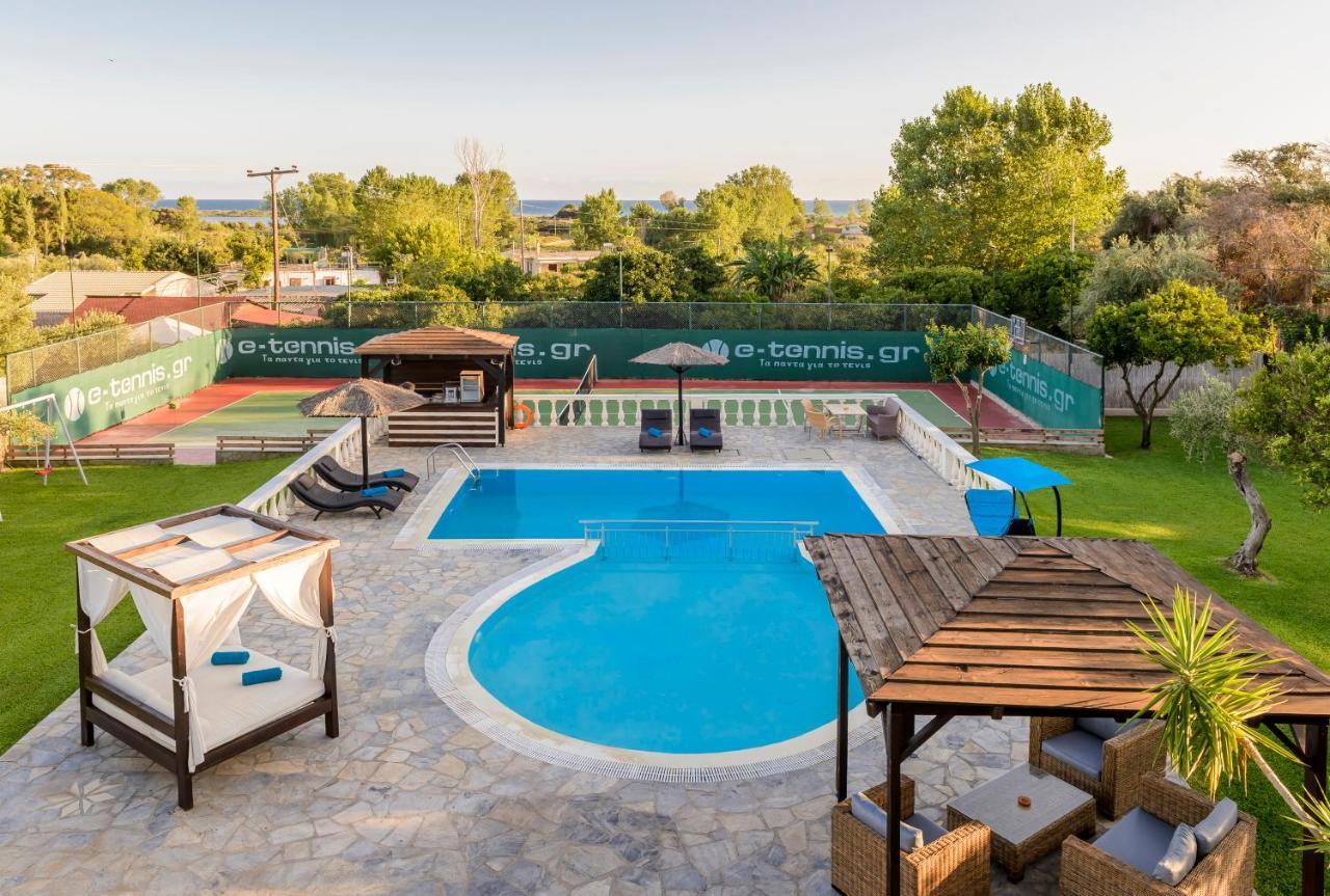 Villa Maxim With Private Pool & Tennis Court Halikounas Eksteriør billede
